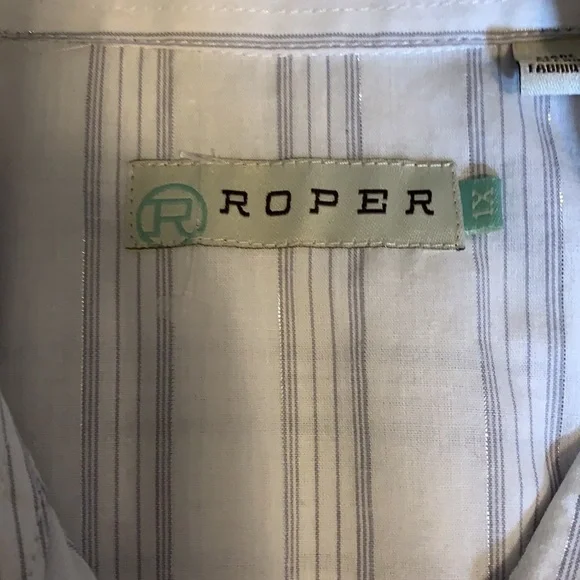 Roper Snap Buttons Long Sleeve Western Shirt, 1X - Picture 7 of 8